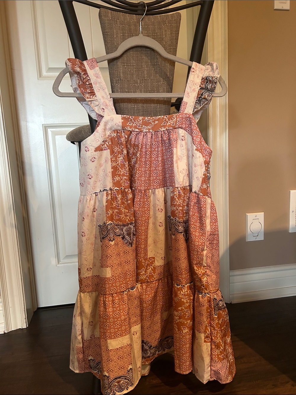 Girls' Rust Patchwork Sundress - Unbranded